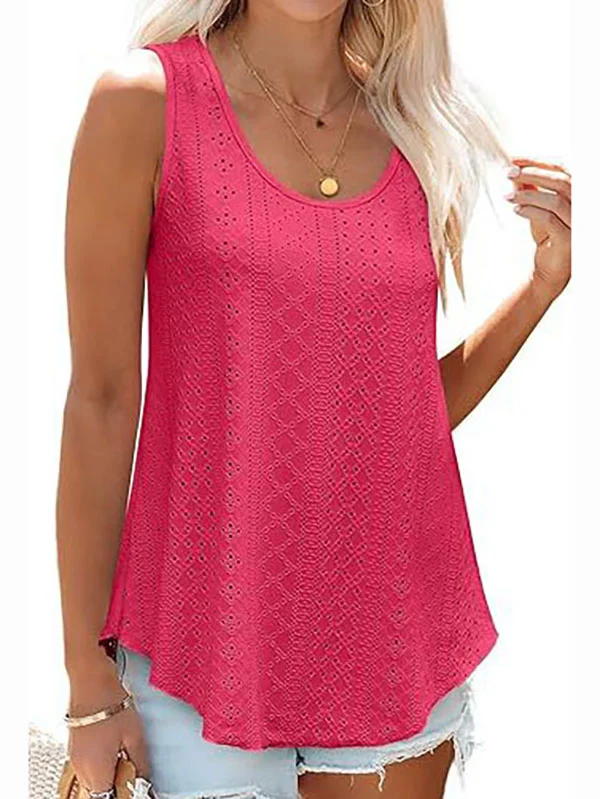 Casual Plain Knitted Tank Top