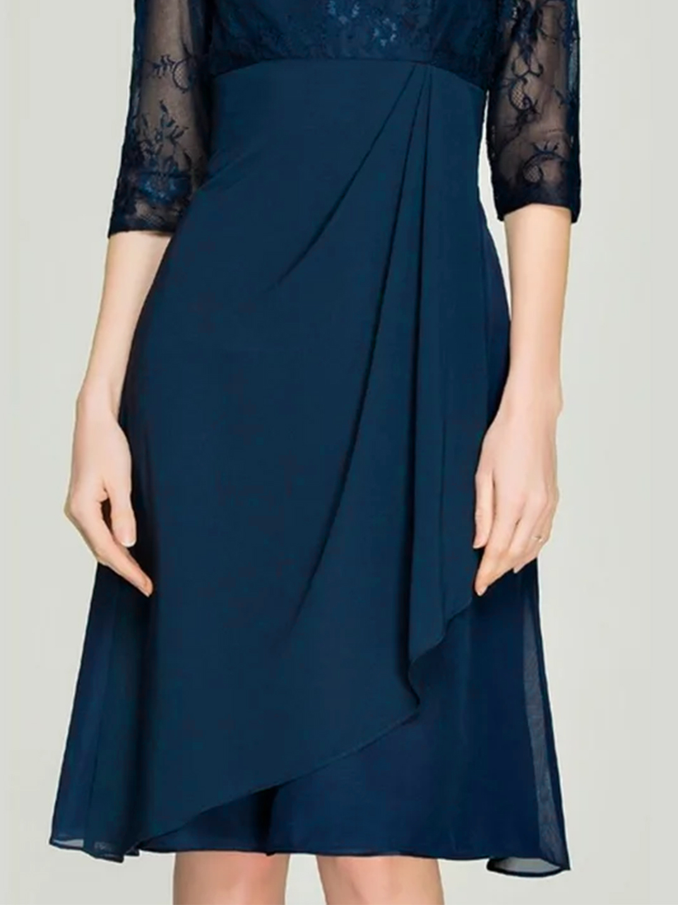 Lace Loose Elegant Plain Dress