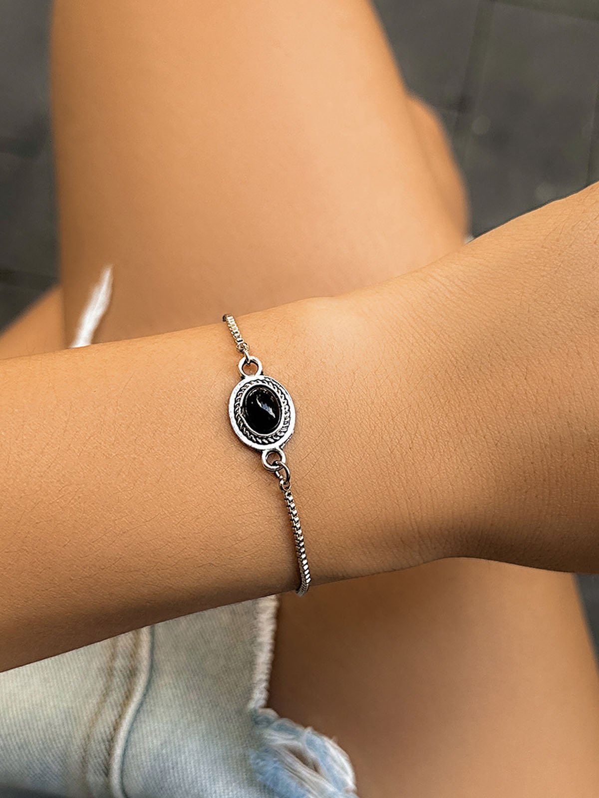 Vintage Pendant Adjustable Turquoise Bracelet