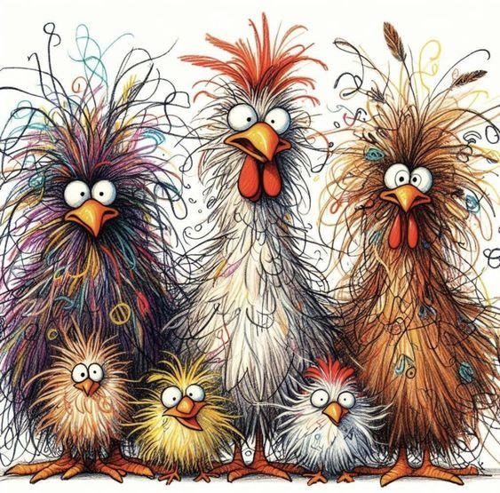 Funny Chicken Cotton Casual Animal Loose Sweatshirt