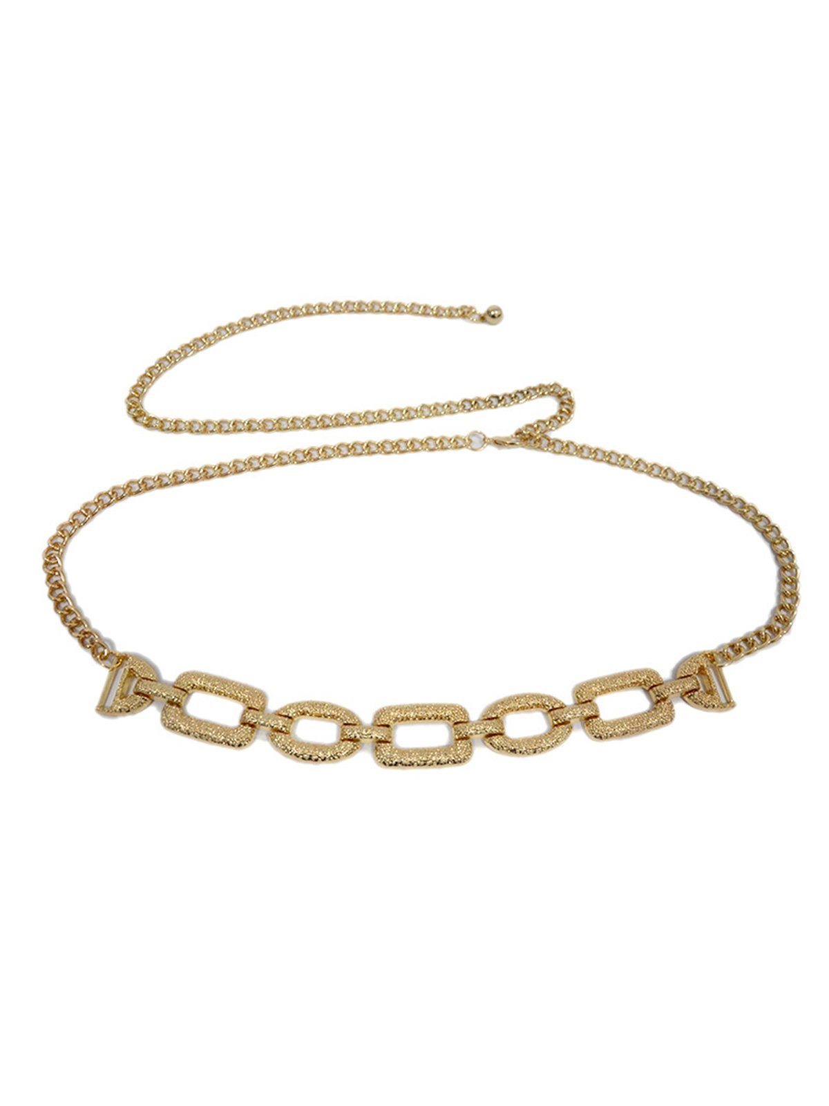 Geometric Hollow Metal Waist Chain