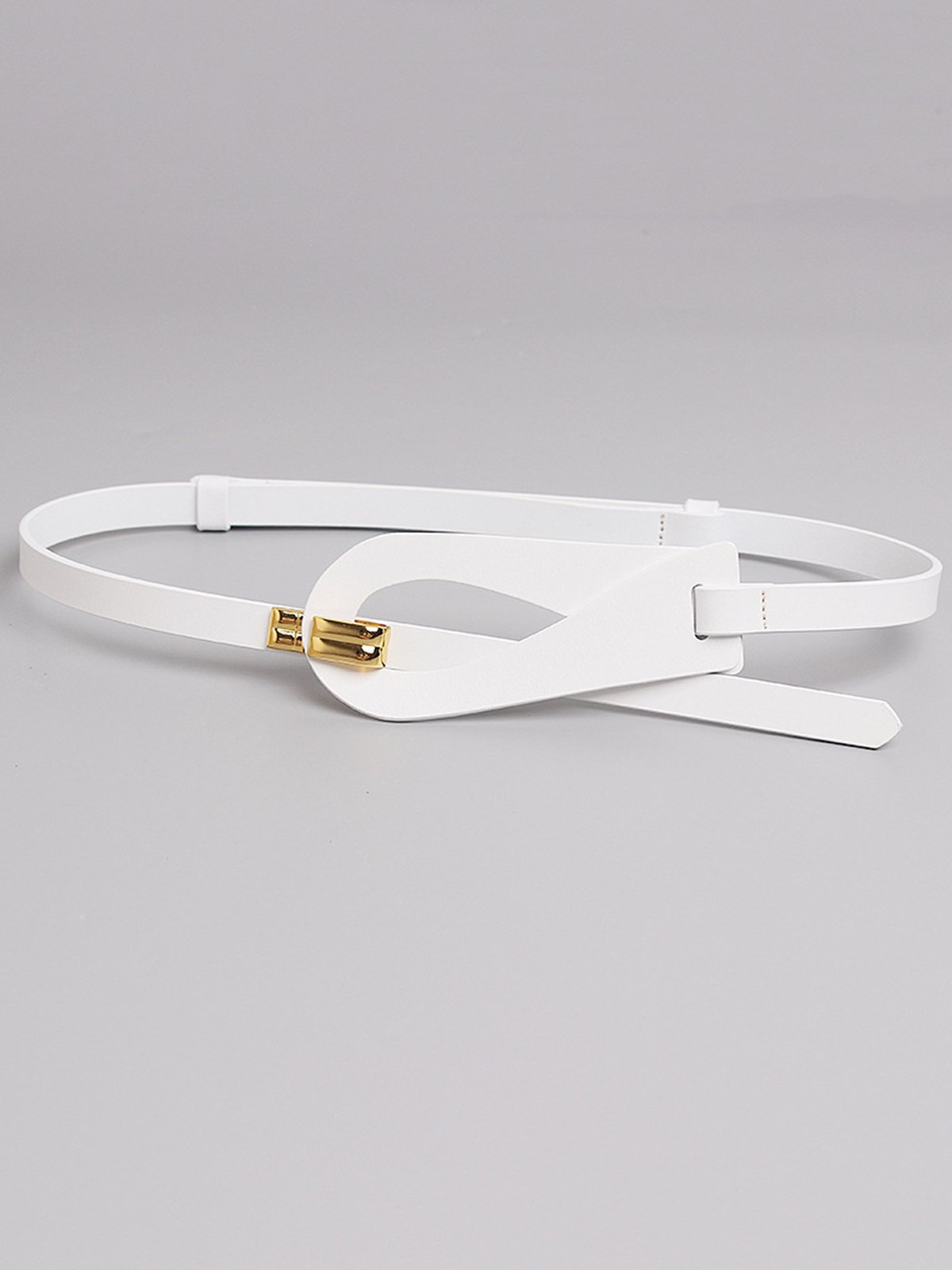 Irregular Hollow Out Split Leather Belt