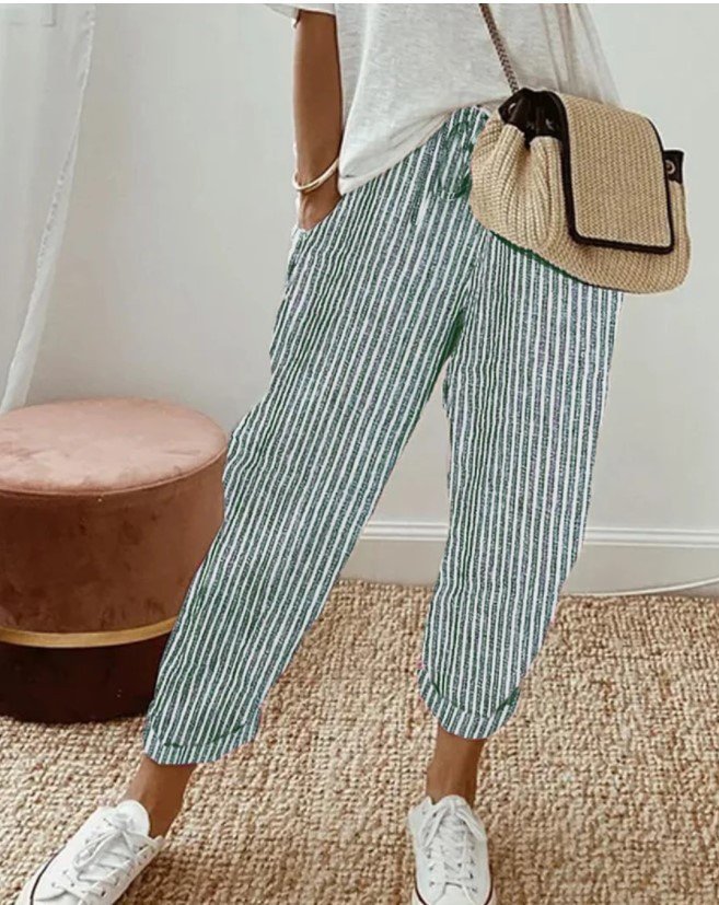 Loose Plain Casual Pants