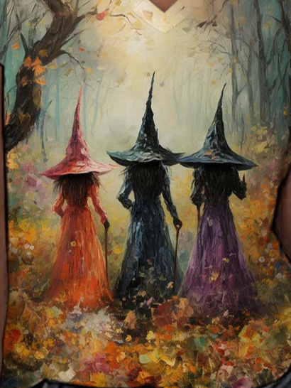 Halloween Witch Casual T-Shirt