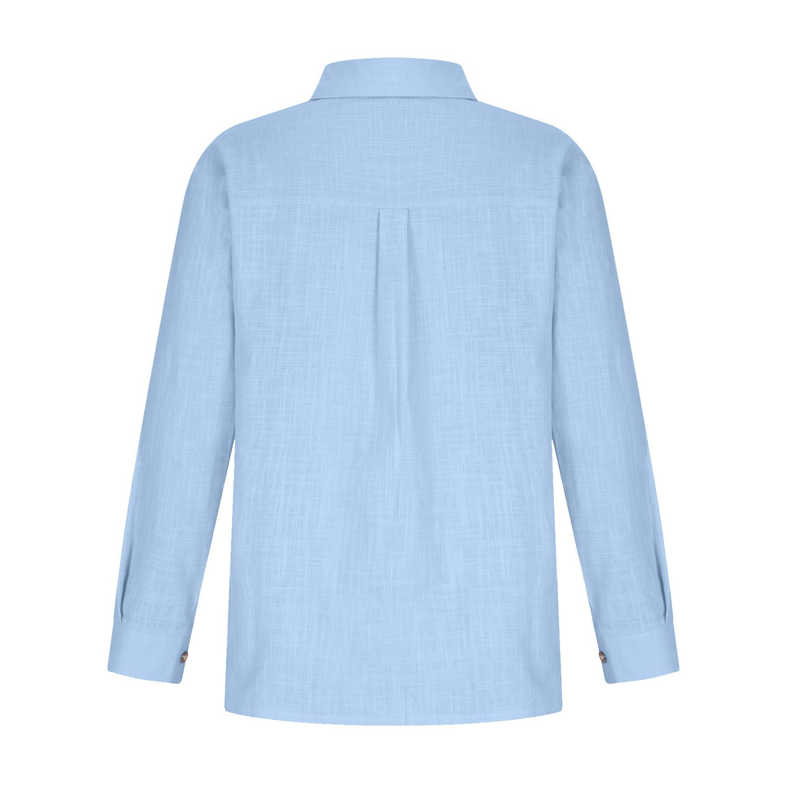 Women's Long Sleeve Blouse Spring/Fall Gray Plain Buckle Shirt Collar Daily Going Out Casual Top