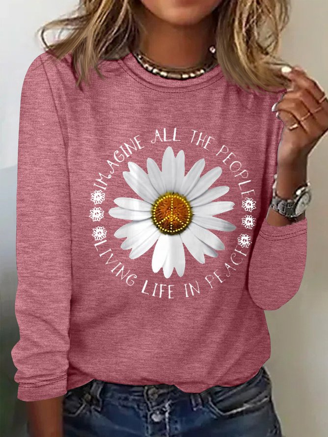 Loose Hippie Casual Cotton-Blend T-Shirt