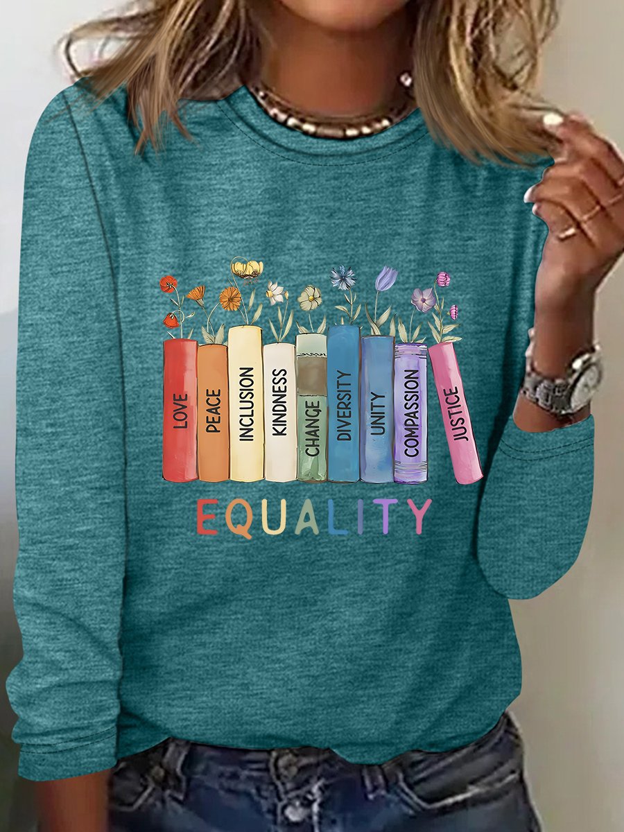 Equal Rights Human Rights Equality Casual Long Sleeve Shirt