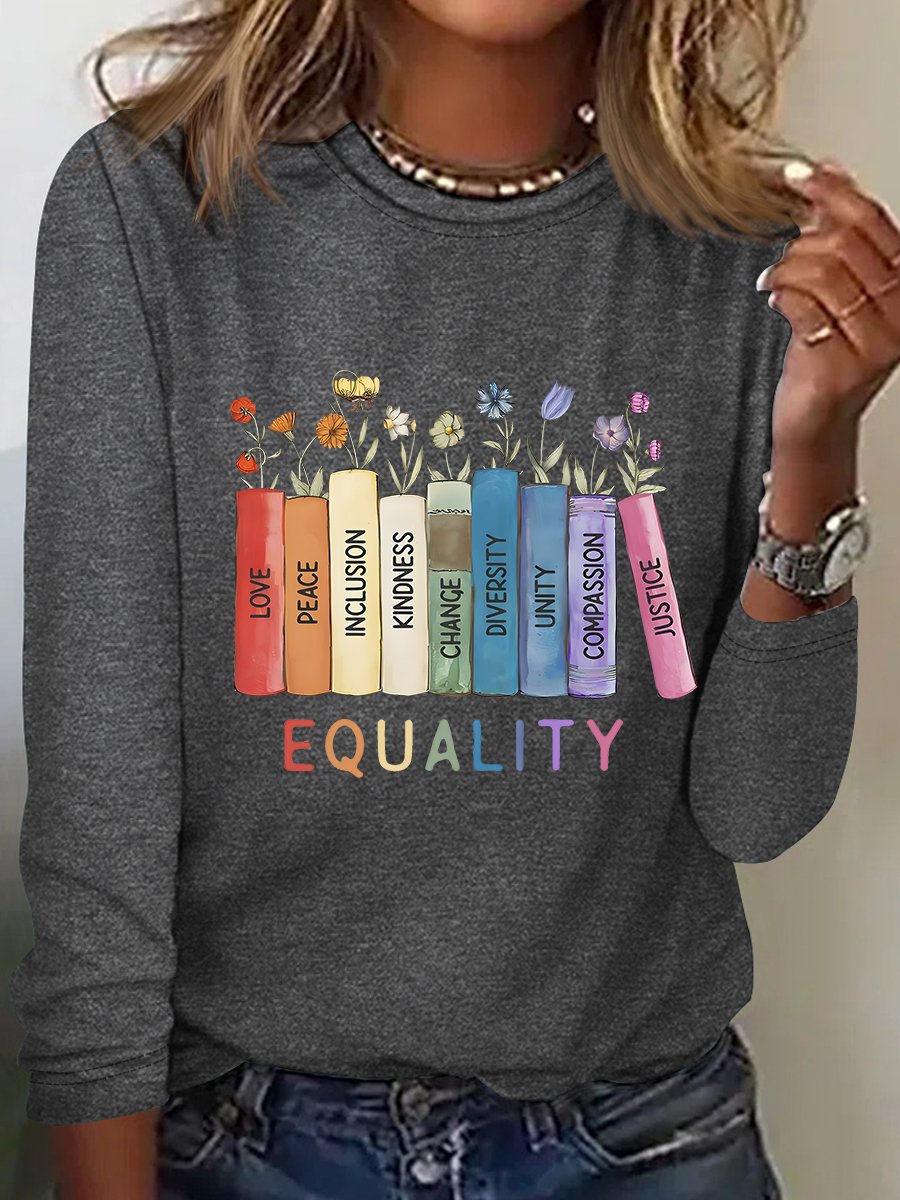 Equal Rights Human Rights Equality Casual Long Sleeve Shirt