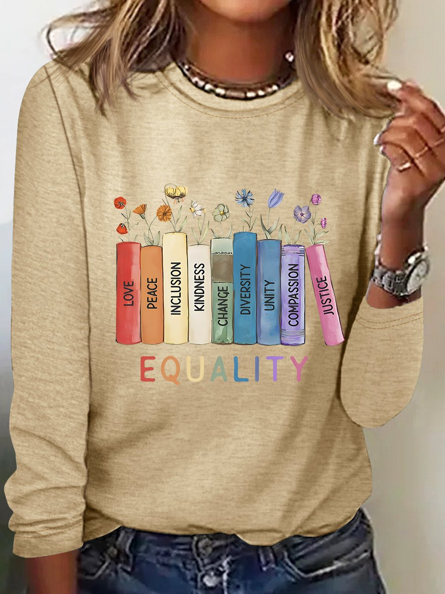 Equal Rights Human Rights Equality Casual Long Sleeve Shirt