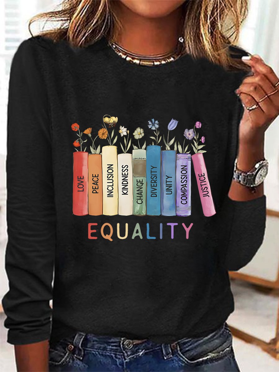 Equal Rights Human Rights Equality Casual Long Sleeve Shirt