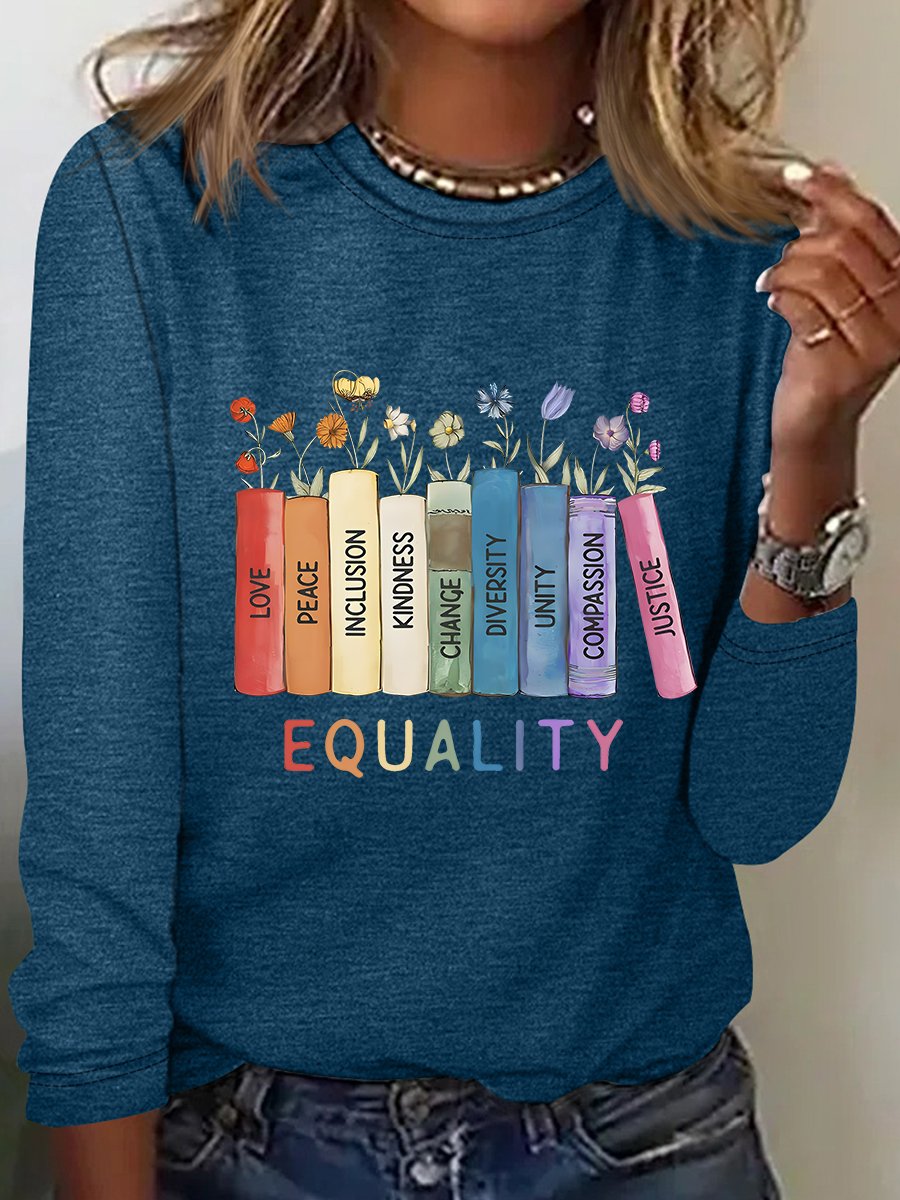 Equal Rights Human Rights Equality Casual Long Sleeve Shirt