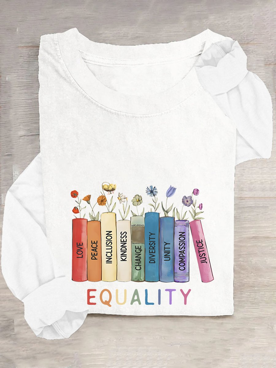 Equal Rights Human Rights Equality Casual Long Sleeve Shirt