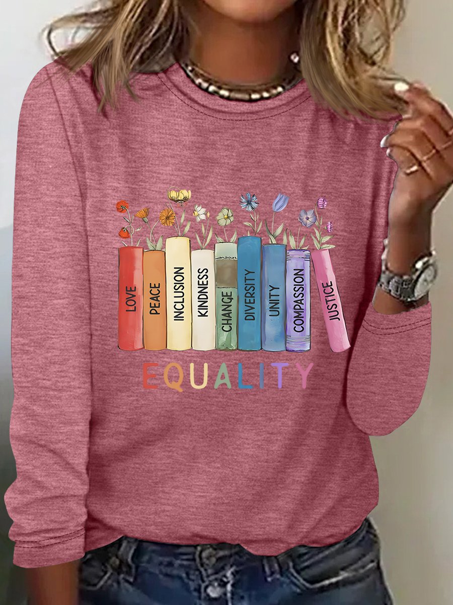 Equal Rights Human Rights Equality Casual Long Sleeve Shirt