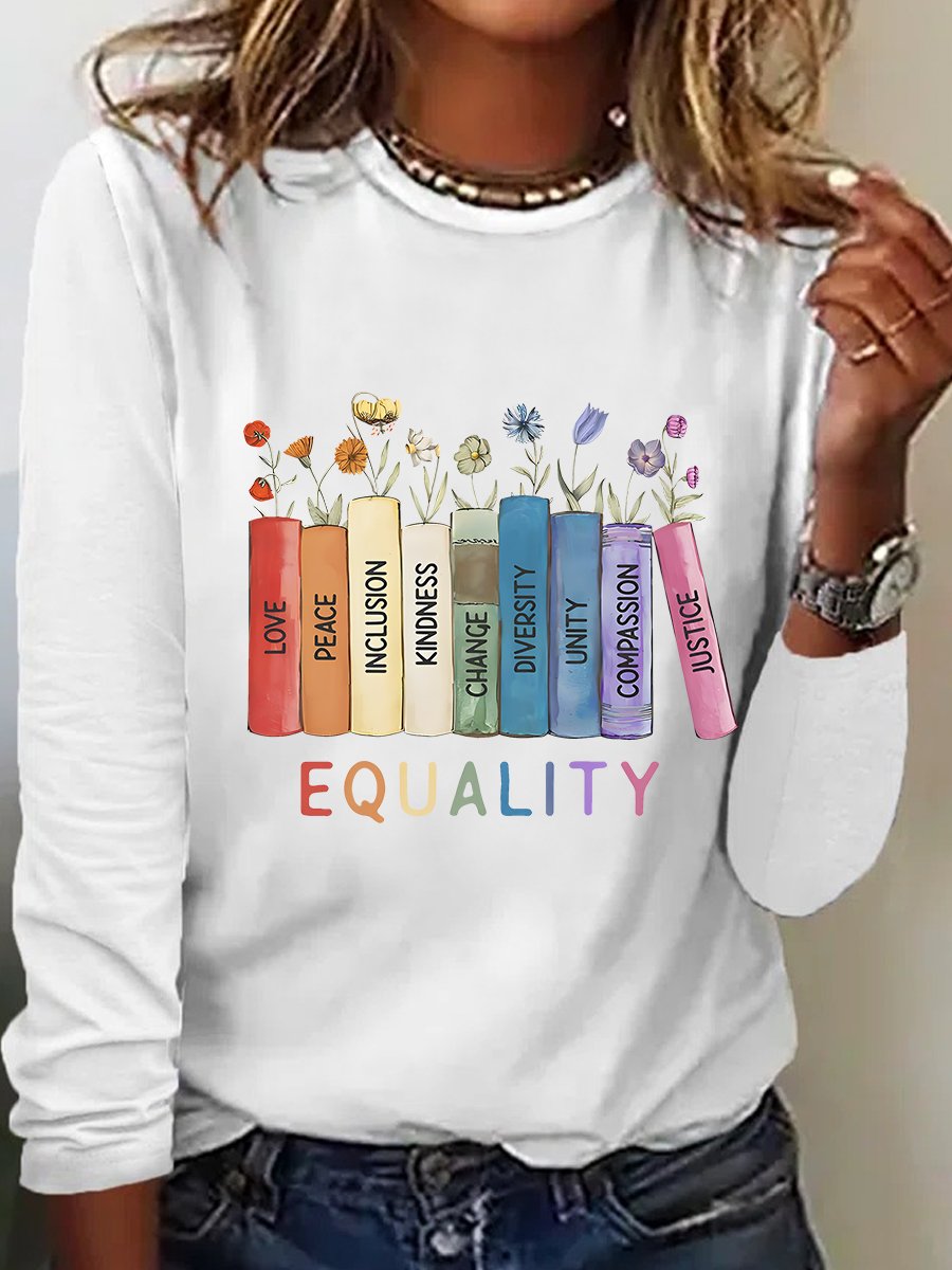 Equal Rights Human Rights Equality Casual Long Sleeve Shirt