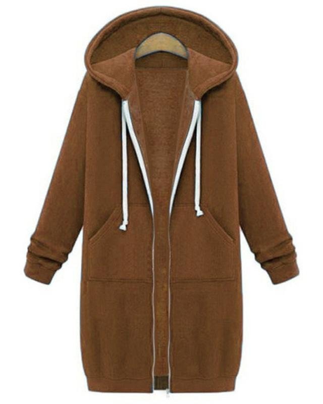 Cotton Casual Hoodie Coat