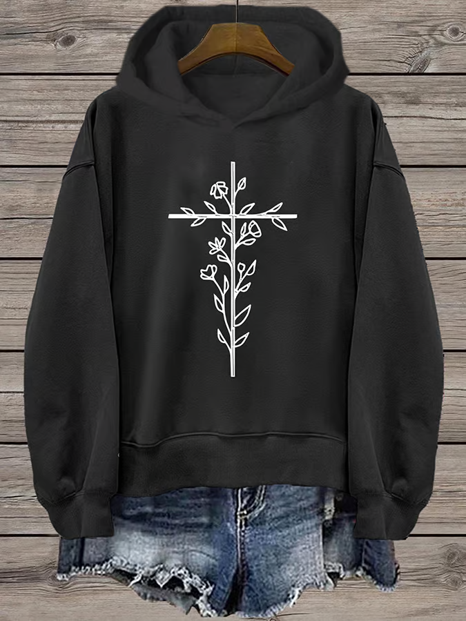 Women's Faith Printed Hooded Sweatshirt