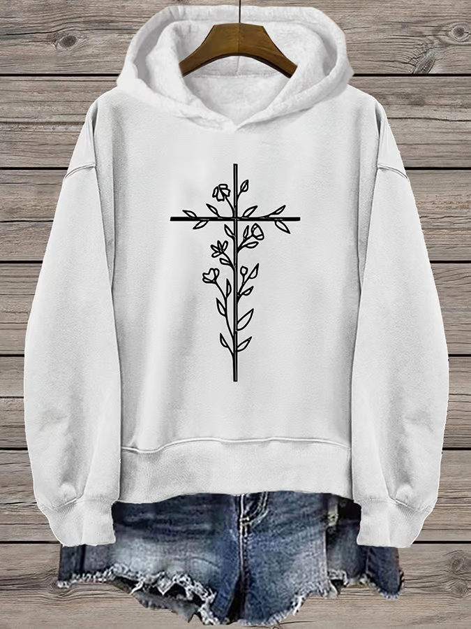 Women's Faith Printed Hooded Sweatshirt