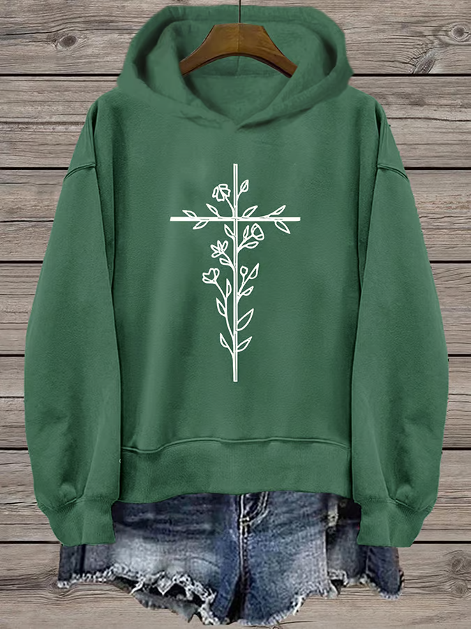 Women's Faith Printed Hooded Sweatshirt