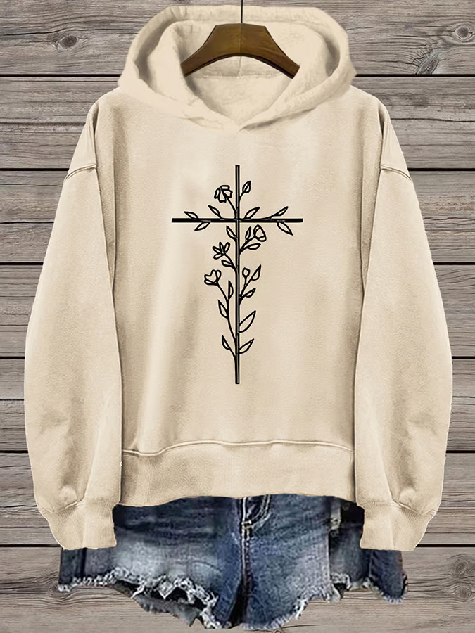 Women's Faith Printed Hooded Sweatshirt