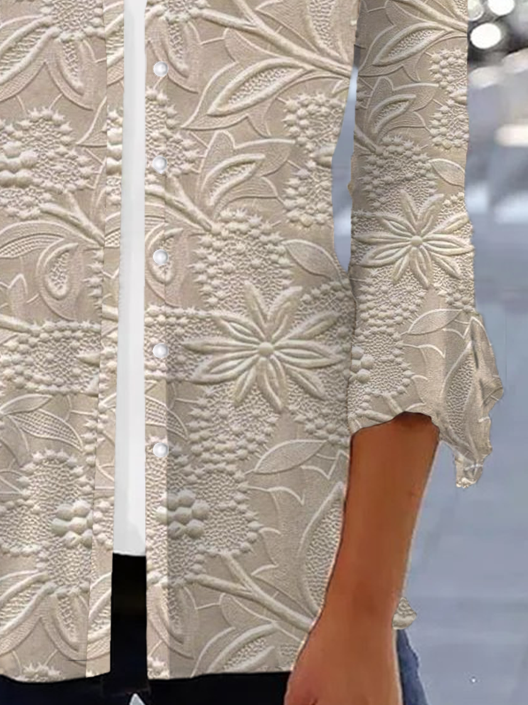 Women's Spring Floral Print Shawl Cardigan