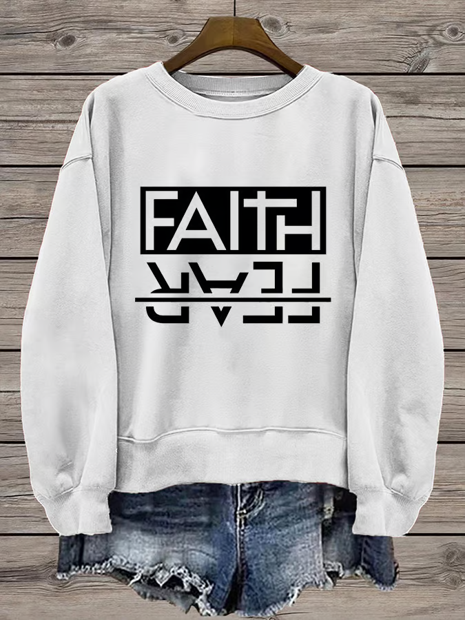 Women's Faith Round Neck Sweatshirt