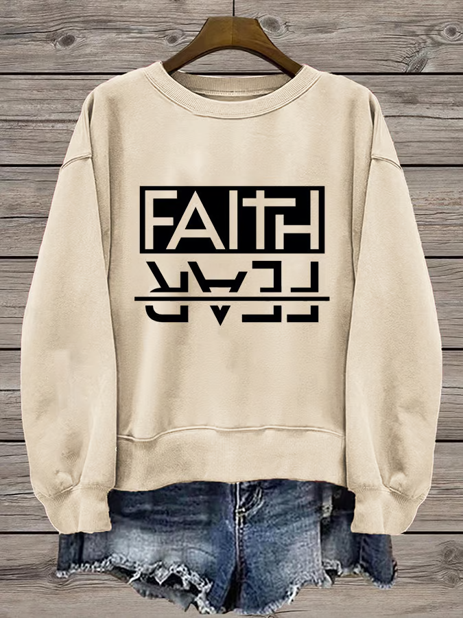 Women's Faith Round Neck Sweatshirt