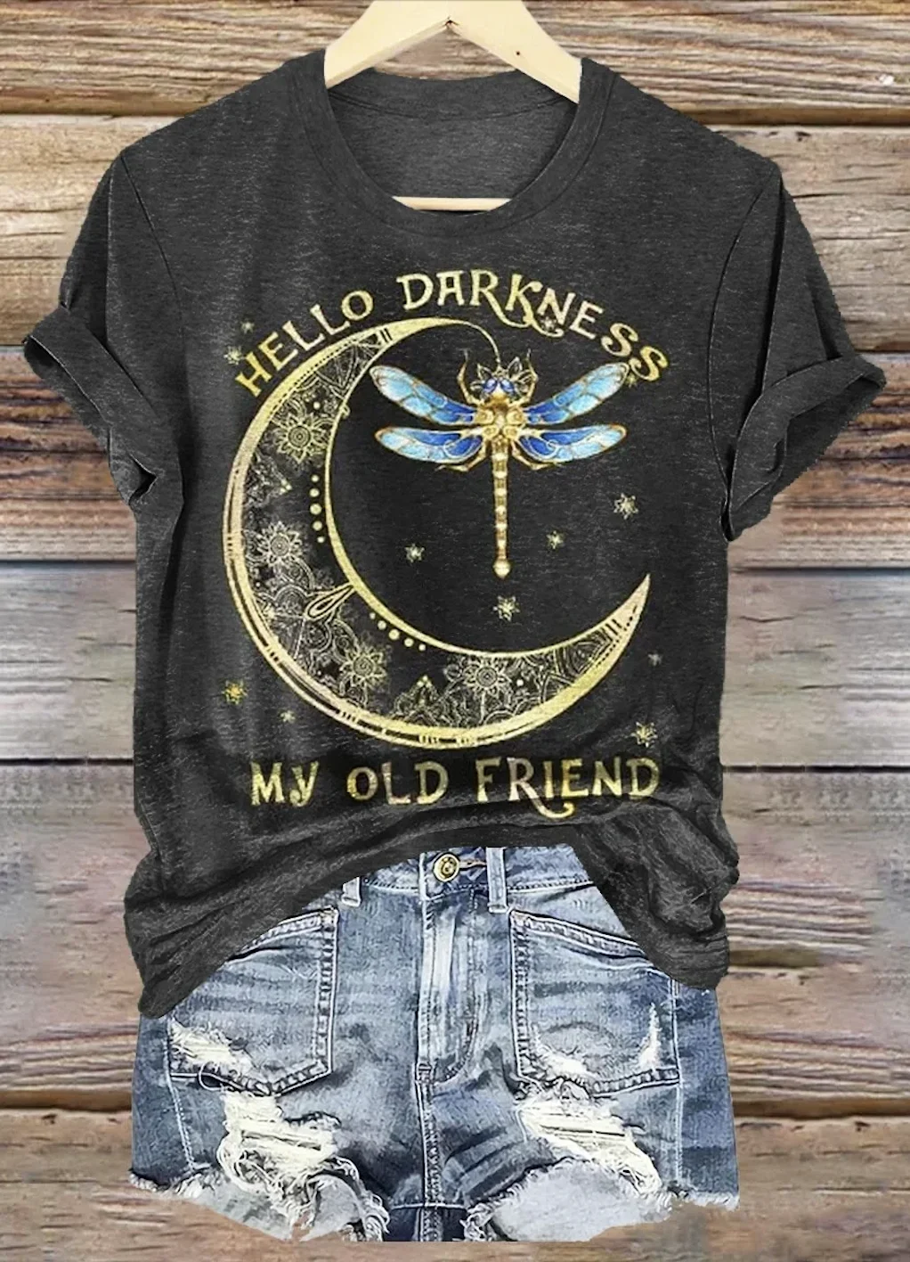 Geometric Regular Fit Cotton Casual T-Shirt