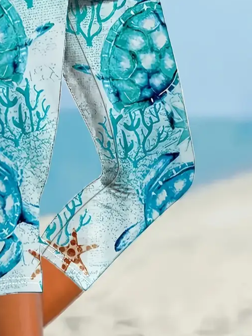 Women's Turtle Print Casual Fashion Leggings