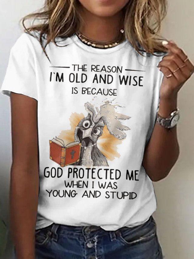 Women Floral Crew Neck Cotton Short Sleeve Casual Daily Summer T-shirt