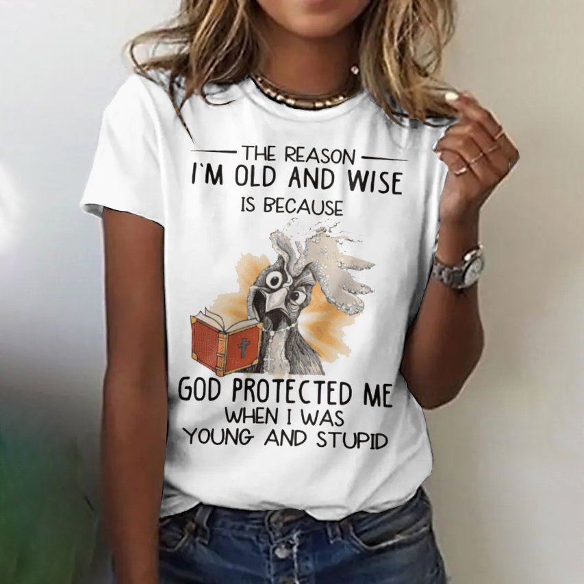 Women Floral Crew Neck Cotton Short Sleeve Casual Daily Summer T-shirt