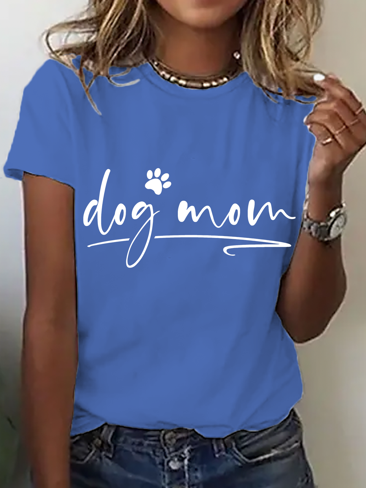 Dog Mom Cotton T-Shirt