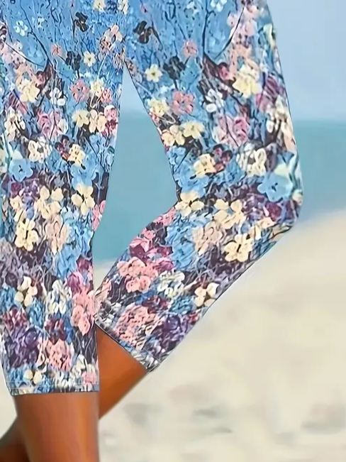 Women's Floral Spring Print Fashion Leggings
