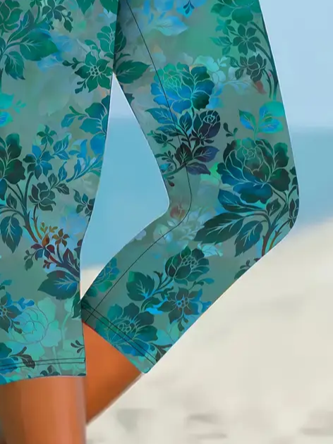 Women's Floral Spring Print Fashion Leggings