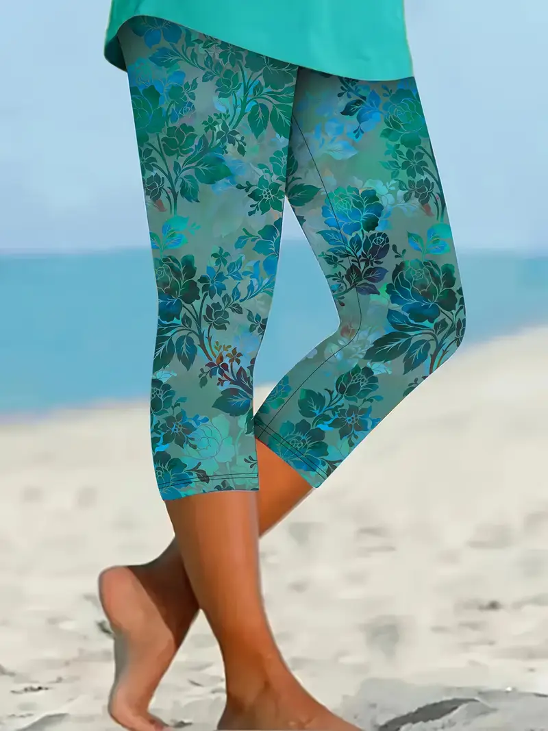 Women's Floral Spring Print Fashion Leggings