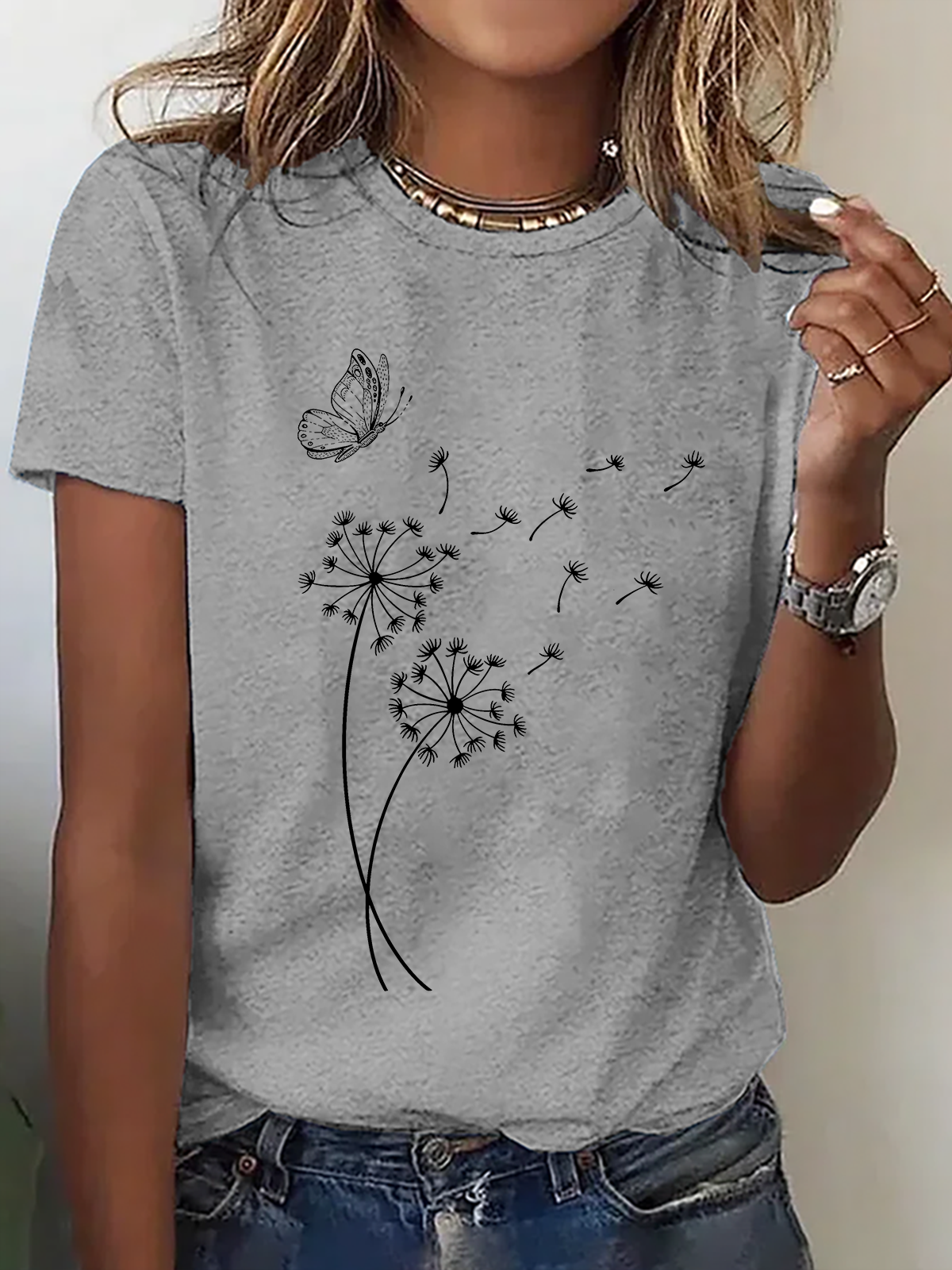 Dandelion Wild Flower Cotton T-Shirt