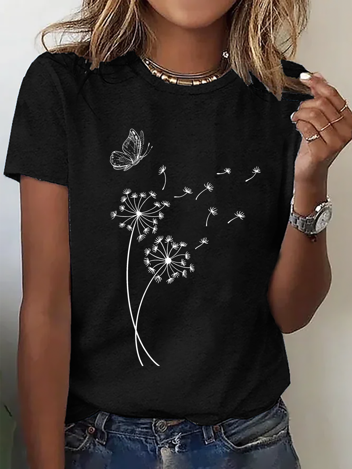 Dandelion Wild Flower Cotton T-Shirt