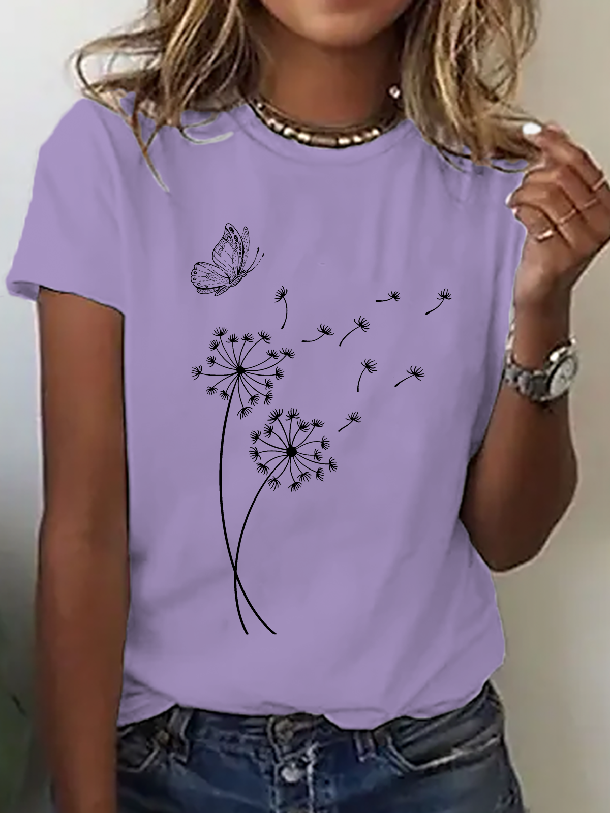 Dandelion Wild Flower Cotton T-Shirt