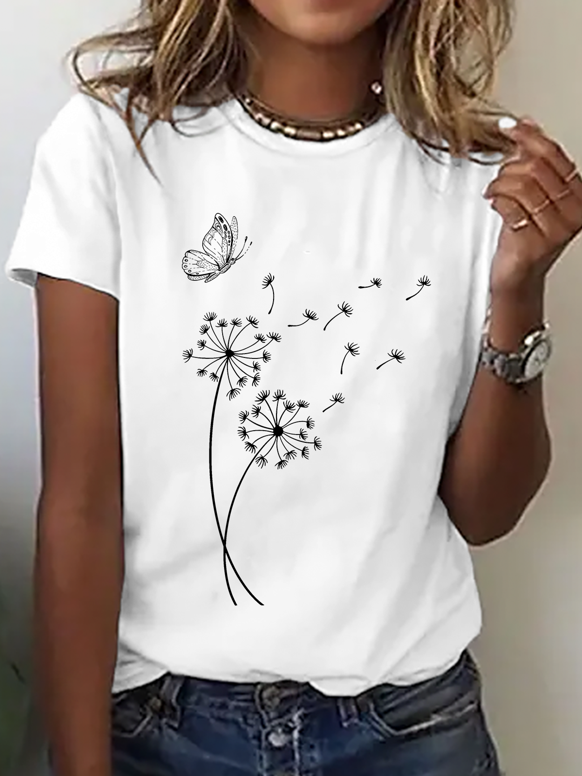 Dandelion Wild Flower Cotton T-Shirt