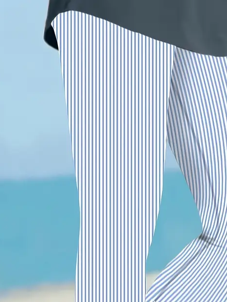 Women's Striped Spring Print Casual Leggings