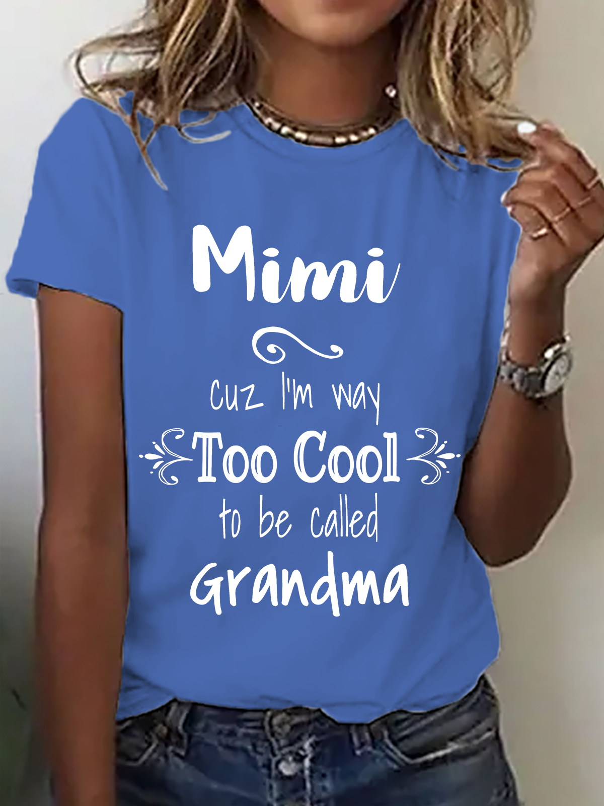 Too Cool Mimi Grandma Tshirt Special Grandmother Cotton T-Shirt
