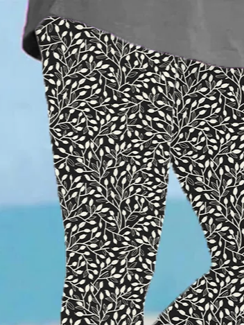 Women's Floral Spring Print Casual Leggings