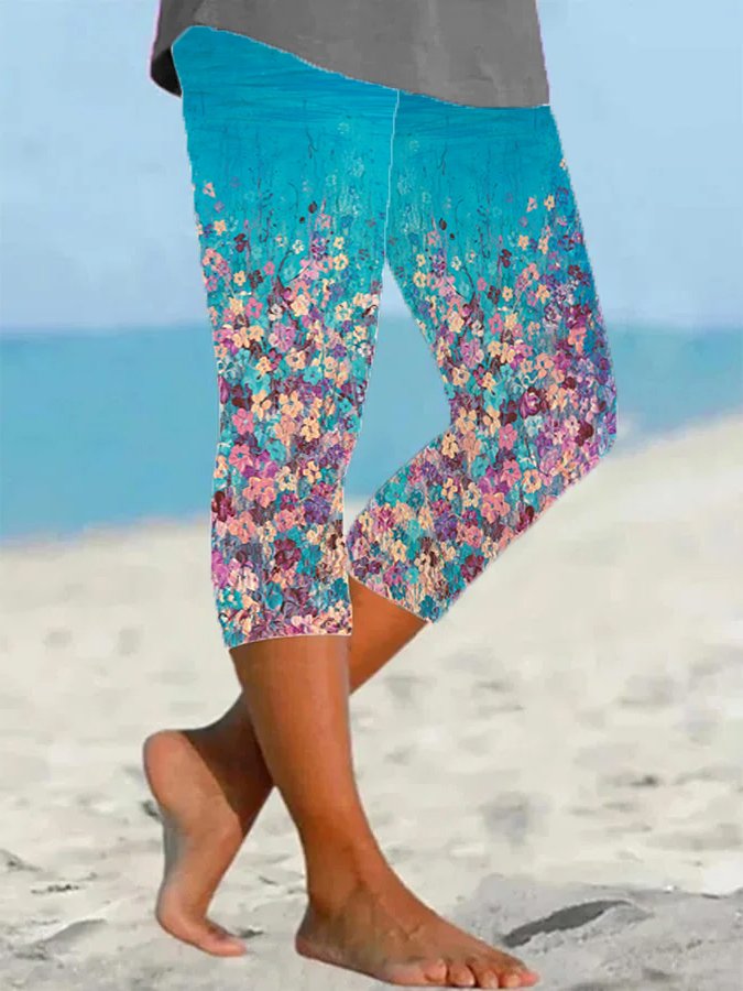 Women's Floral Spring Print Fashion Leggings