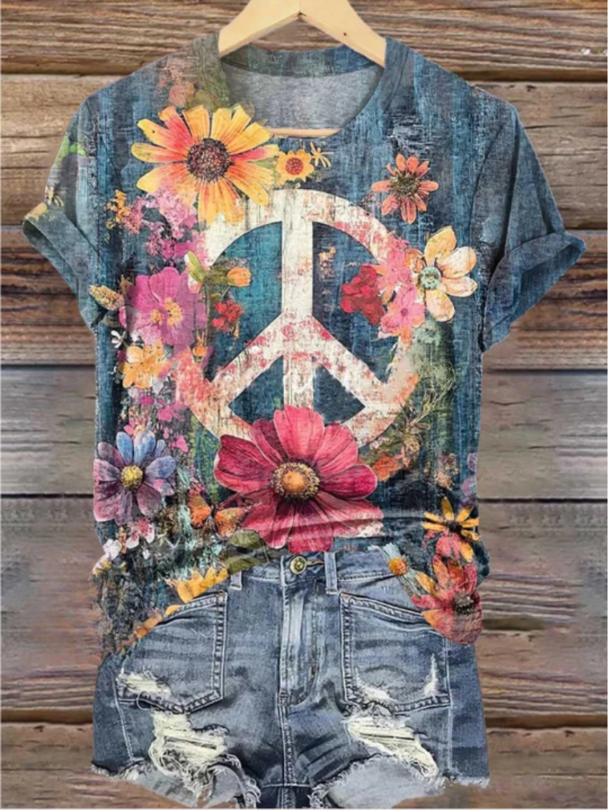 Floral Regular Fit Casual T-Shirt