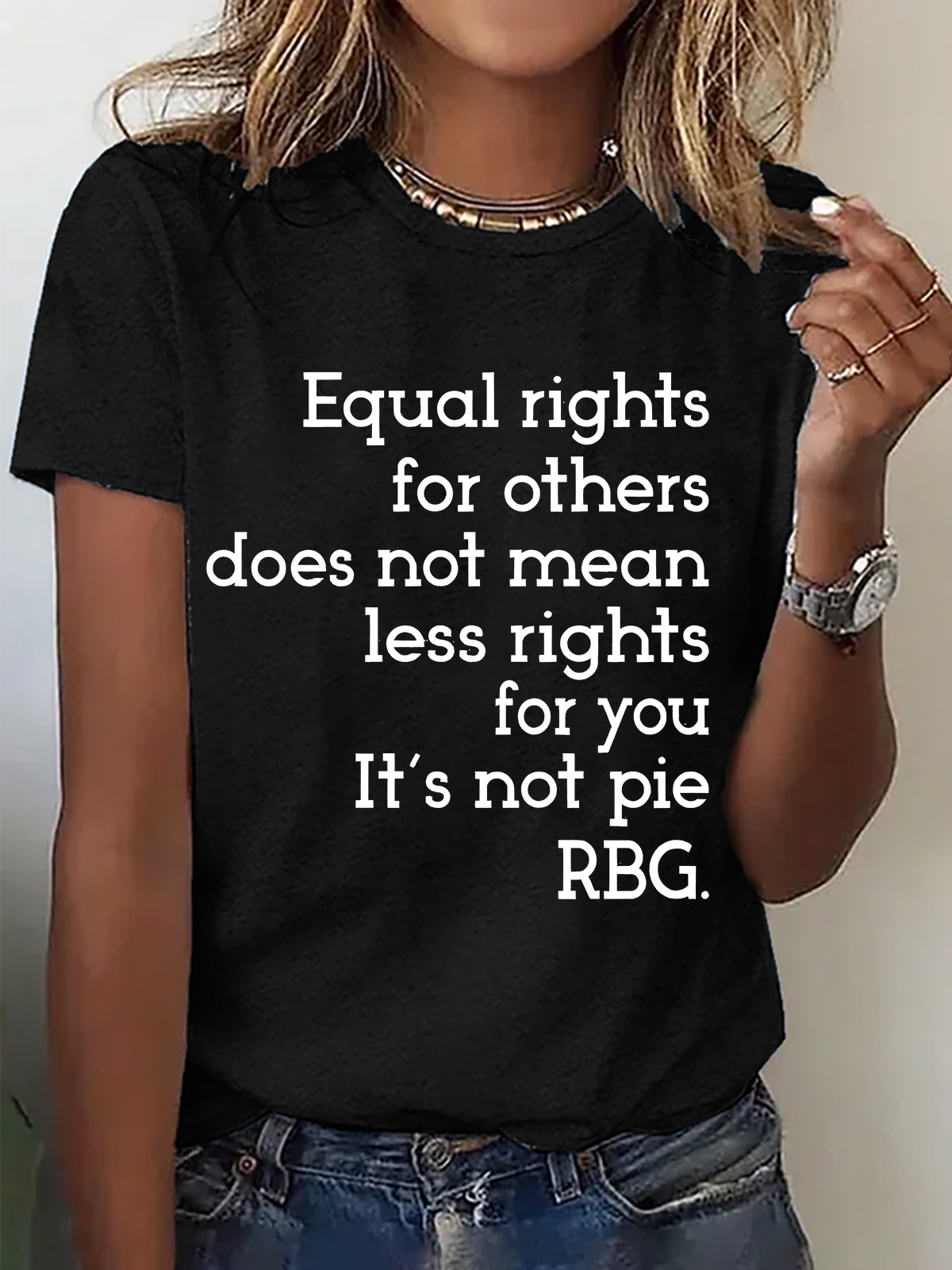 Equal Rights Shirt, Rbg Sayings Tee，Women's Rights Cotton T-Shirt