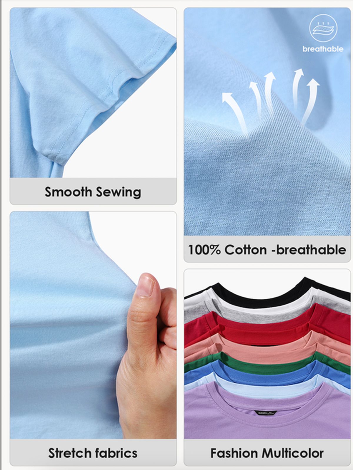 Women Text Letters Crew Neck Cotton Short Sleeve Casual Daily Summer T-shirt