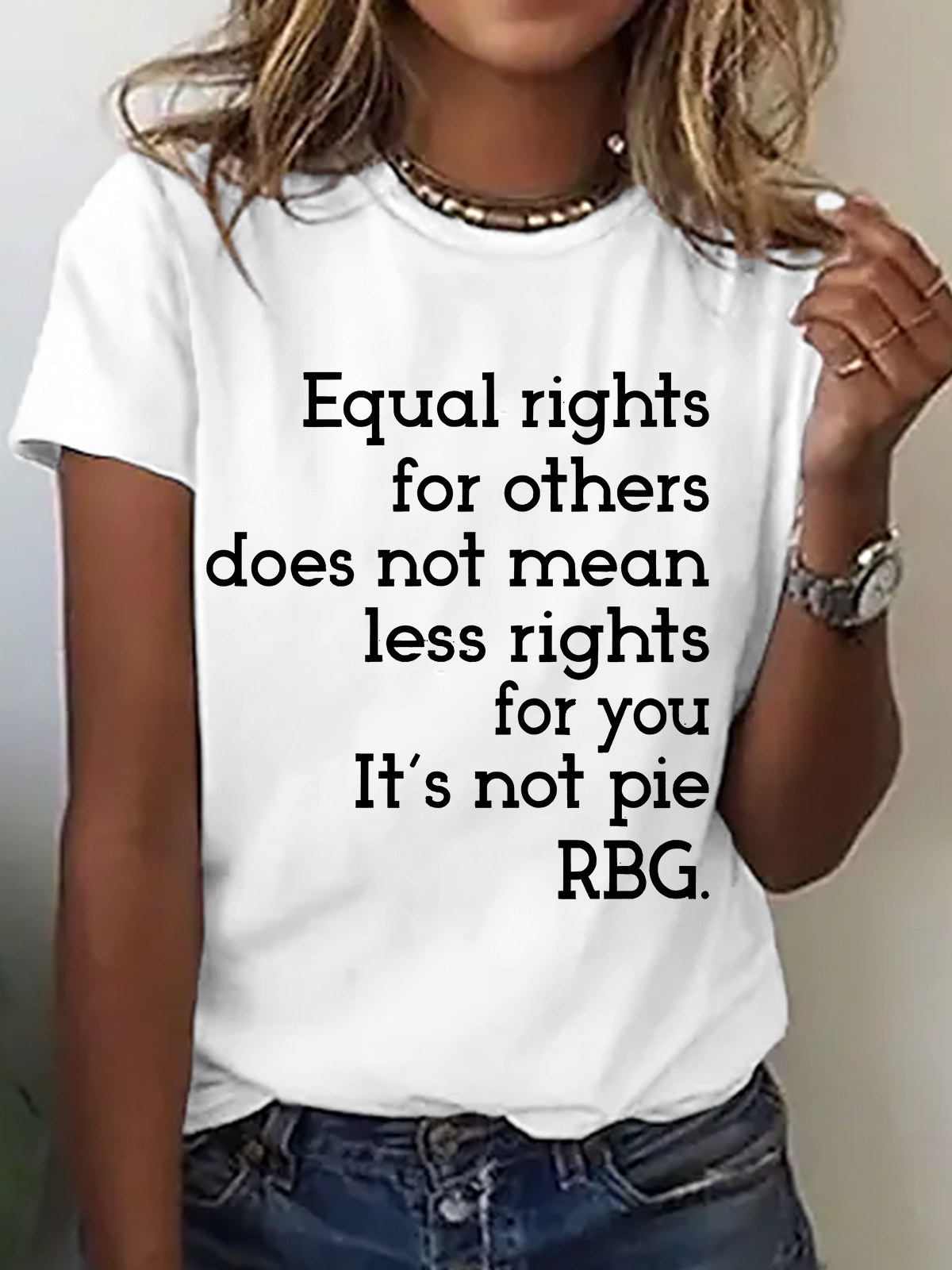 Equal Rights Shirt, Rbg Sayings Tee，Women's Rights Cotton T-Shirt