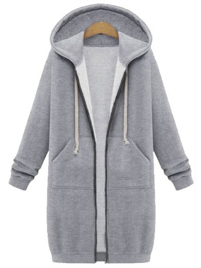 Cotton Casual Hoodie Coat