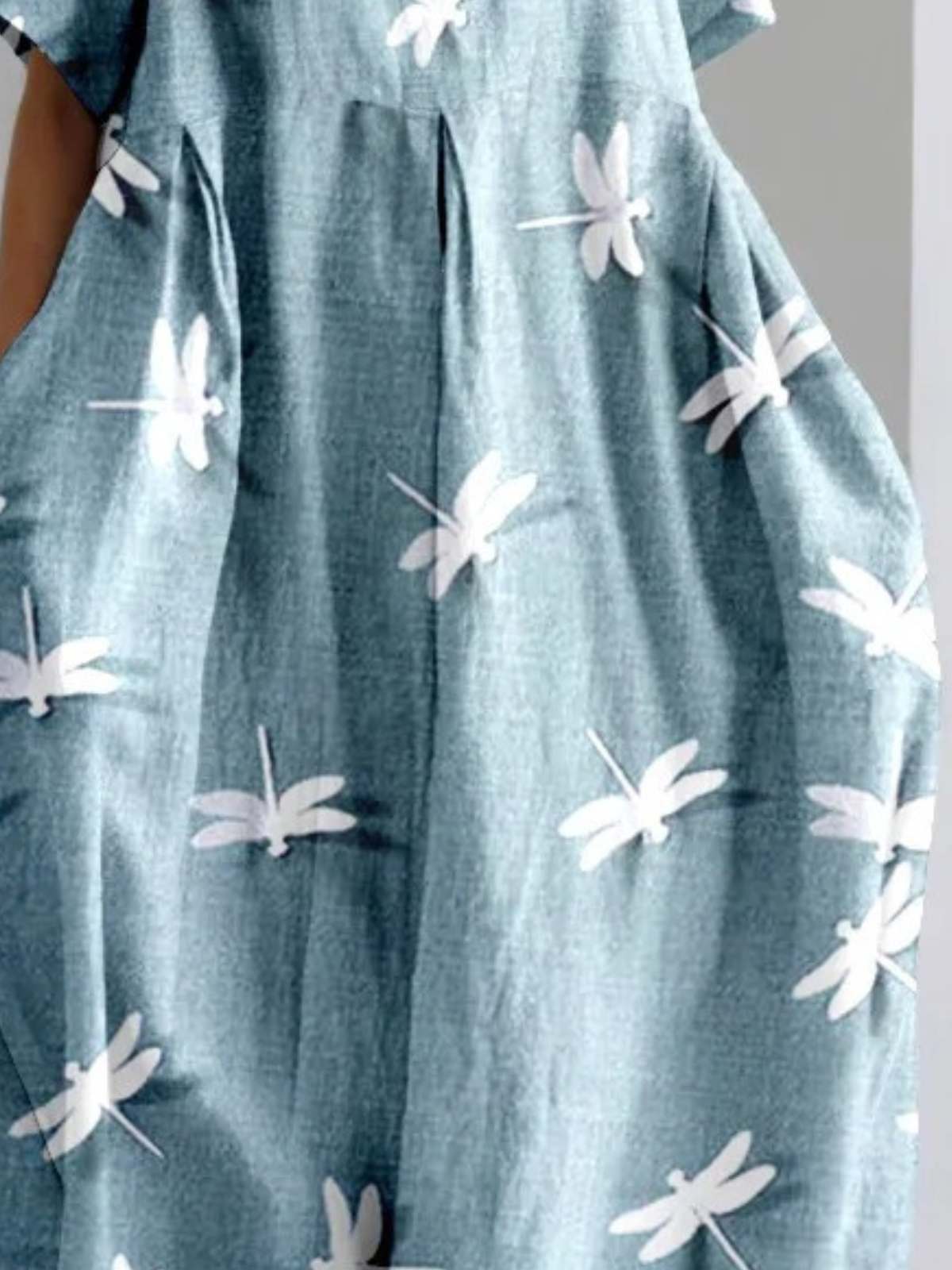 Regular Fit Animal Crew Neck Casual Dress With No