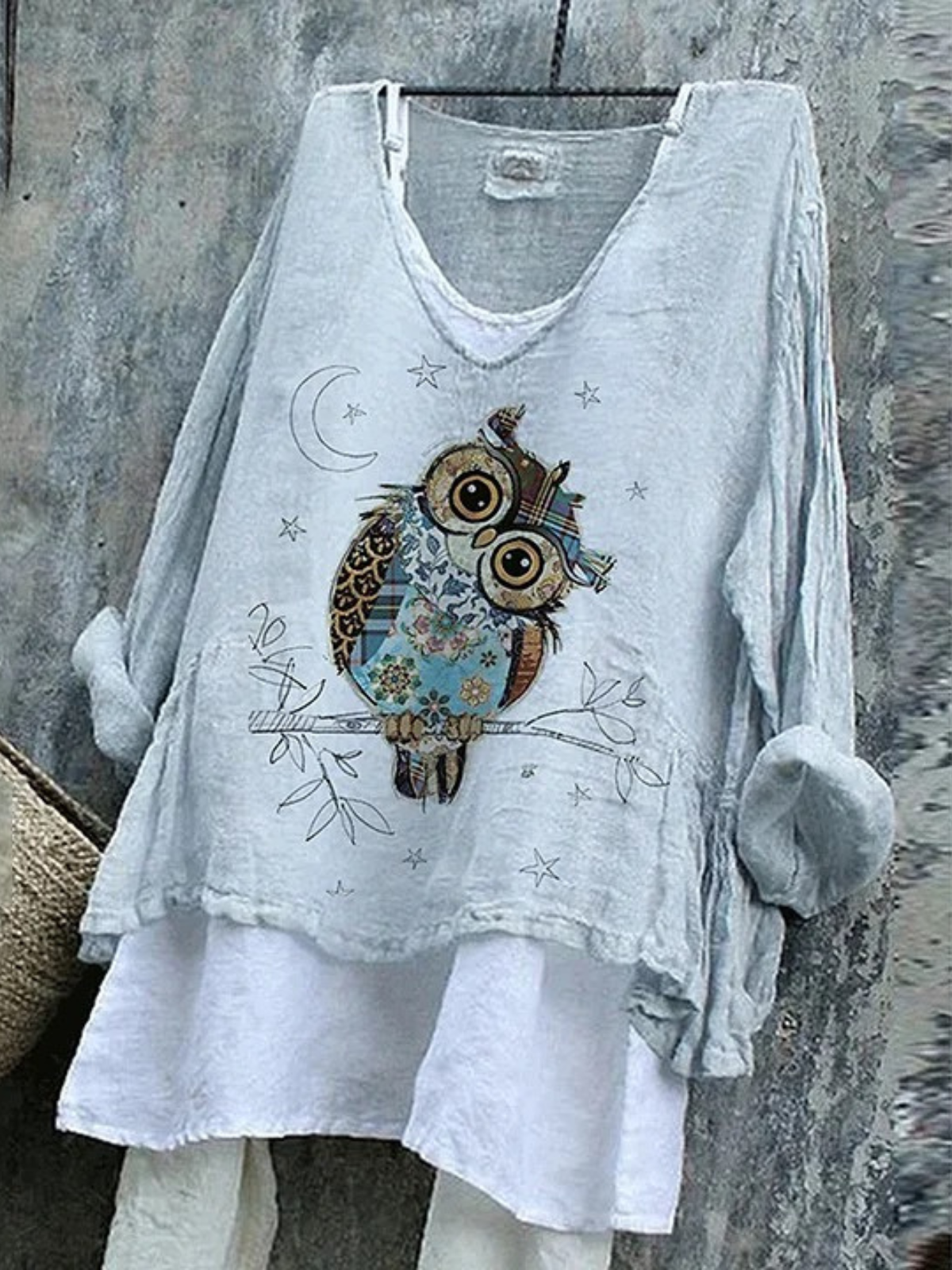 Linen V Neck T-Shirt