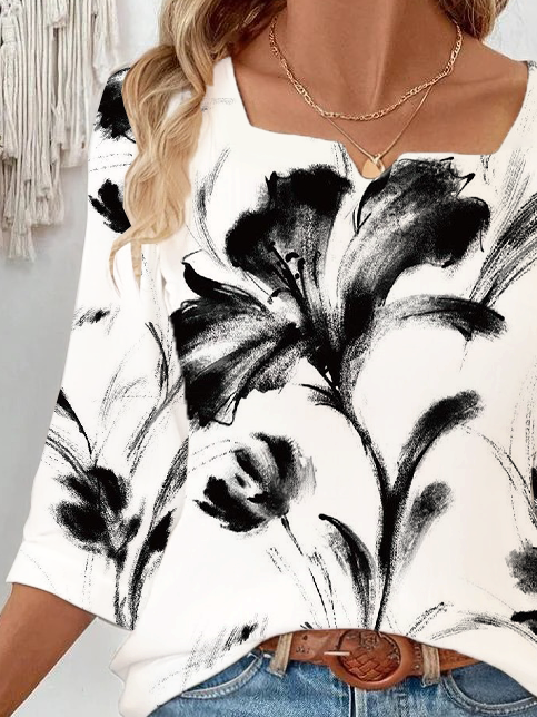 Women's Floral Print Casual Fashion Blouse
